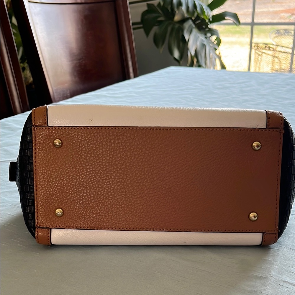 Anne Klein Black and White Satchel with Elegant Design - Picture 11 of 15